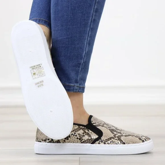Python Prints Shoes Shoes | Snake Python Skin Print Fashion Slip On Sneakers Shoes | Poshmark